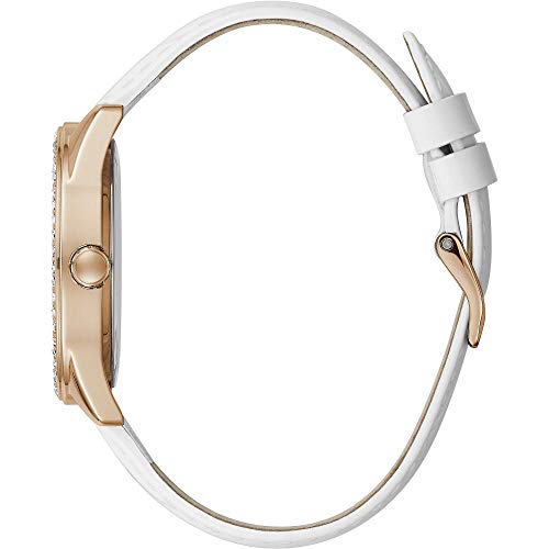 Image of GUESS Round 37mm White Dial Analog Women Watch - GW0098L4
