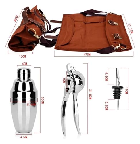 Set moderno de herramientas para coctelería con bolsa miniatura 2