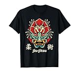 Japanese Demon Oni Mask, Kabuki Jiu-jitsu Kanji T-Shirt