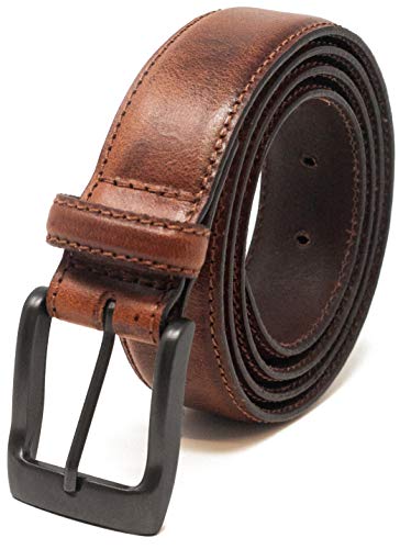 Ashford Ridge 32 mm Cinturon de Traje para hombres Hecho de cuero - marrón claro XL