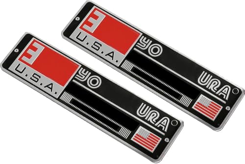 Image of 2pcx Exhaust Pipe Sticker Aluminum 3D Motorcycle Emblem Racing Decal