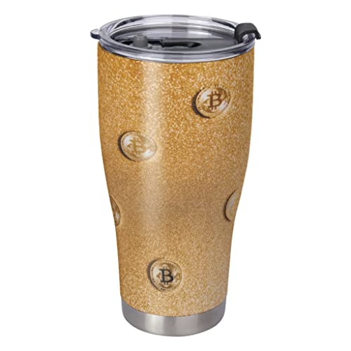 Wmeyiseyiy Moneda de acero inoxidable con purpurina de 900 ml, taza térmica de viaje, botella de café con tapa… - Imagen 4