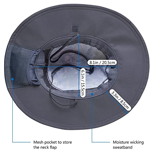 Image of BASSDASH UPF 50+ Sun Fishing Hat Water Resistant with Detachable Neck Flap