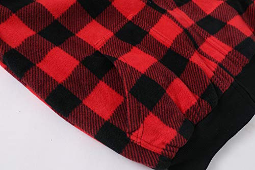 ZENTHACE Men's Thicken Sherpa Lined Checkered Flannel Hoodie Shirt Jacket4