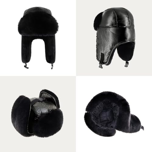 Image of Winter Trapper Ushanka Hat, Aviator Hat, Ear Flaps, Men Women