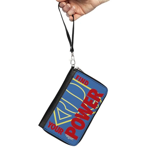 Buckle-Down Women's PU Zip Around Wallet Rectangle-Superman, 7.5"x4.5"2