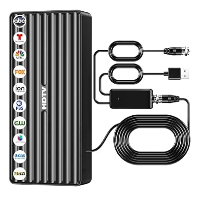TV Antenna for HD Smart TV Indoor,1000+ Miles Range Digital Outdoor TV Antenna for Free Local Channels, Supports 8K/4K/1080P,33ft Coax Cable