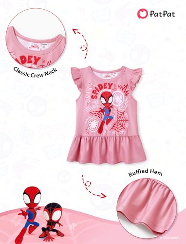 Image of Disney Minnie Mouse Frozen Princess Marvel Toddler Girls Clothes Long Sleeve Sweatshirt + Leggings 2pcs Outfits Set 2-6Y