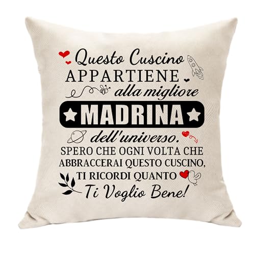 Hasodeo Miglior Madrina Copricuscino 45X45 CM - Idee Regalo per