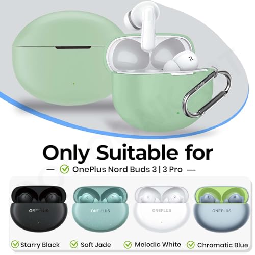 Image of Silicone Case Cover Compatible for OnePlus Nord Buds 3 | 3 Pro (Matcha Green)