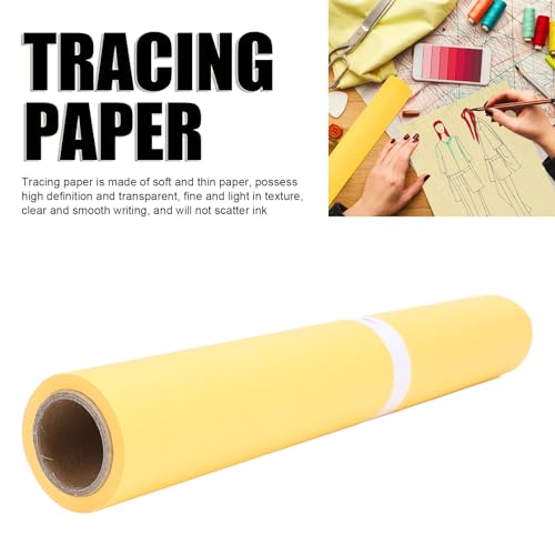 Papel de calco para coser Sunicon rollo translúcido amarillo de 46m para patrones y dibujo 6