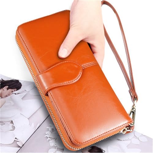 Wallet Zipper Buckle Fashionable Simple Clutch Bag(Watermelonred)3