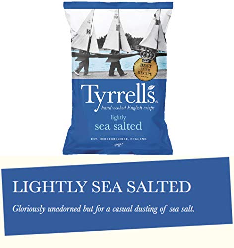 Tyrrells Lightly Sea Salted 40 gms (pack of 12)