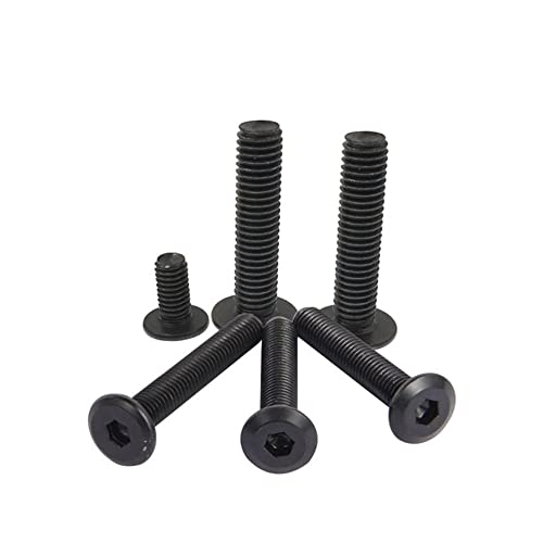 Image of Rely⇒VP INDUSTRIES (Pcs-25) M6x45mm Black JCB Allen Head Furniture Screw Fastener Bolts | Furniture Bolt Crib Bunk Bed Furniture Cot, Barrel Bolt | Allen JCB Screw High Tensile Alloy Steel 10.9 Grad