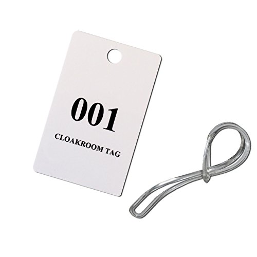 Etiquetas plásticas para llaves numeradas 001-100 con letras negras para dormitorios