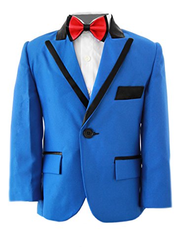 Gorgeous Collections Traje azul real, ajuste delgado, para niños, bodas, bailes, bodas y fiestas, 1 año  14 años Azul azul real 1 Año