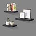 AHDECOR Black Floating Shelves, Wall Mounted Modern Shelves Decorative for Home & Office Decor, Ideal for Bedroom, Kitchen, Living Room, Set of 3