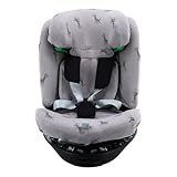JYOKO Funda Compatible con Maxi-Cosi Emerald 360 S i-Size Hecha con algodón orgánico – Ajuste preciso y Tejido Transpirable para Mayor Confort. Estampado Giraffe