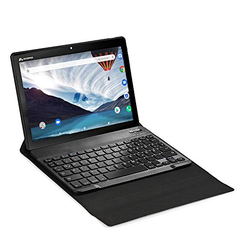 Acepad A150 Tablet mit Tastatur, 10,1 Zoll, 128 GB, 14 (6+8) GB RAM, Android, 4G (LTE), Performance T616 Octa-Core, Dual-SIM, 10", Dual Wi-Fi, BT5, Markenqualität (Grau mit FIX Bluetooth Tastatur)