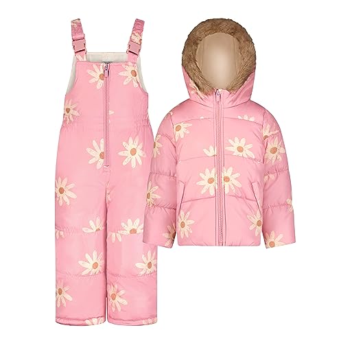Image of Carter's Girls 2-Piece Snowsuit Puffer Jacket and Skibib Snow Pants Toddler and Big Kids