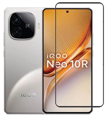Image of DD SON Tempered Glass for iQOO Neo 10R, iQOO Neo 9S Pro Plus and iQOO Neo 10 (6.78 Inch) With Installation Kit | Military-Grade Gorilla Screen Protector | Edge to Edge Coverage | Black