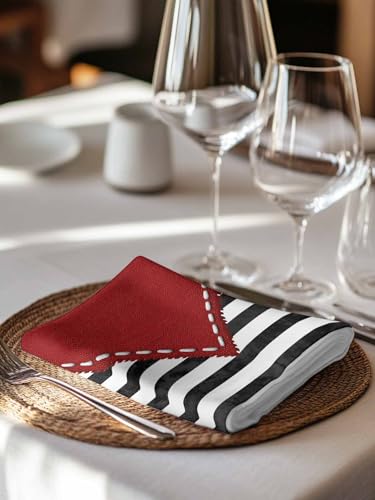 Servilletas de Tela Red Love Set x4 20x20 in miniatura 5