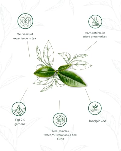 Image of 1950 Origins Tea Sampler Pack 6 Flavours x 10 g, 60 Gram Trial Box | Premium Black Tea | Assorted Tea Pack | Pure Assam and Darjeeling Leaves | 100% Natural Loose Leaf | Rich, Flavourful and Fresh