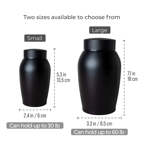 Pawnimals Personalized Cremation Keepsake Pet Ashes Urn Waterproof With Airtight Closure Customized Text Engraving Vase Container Memorial Dog Cat Funeral Decorative thumb #1
