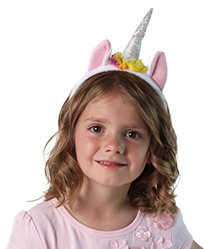 Making Believe Kids Plush Rainbow Unicorn Headband And Tail Costume Accessory Set #TOP2