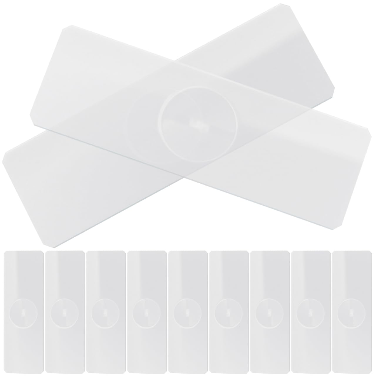 50 diapositivas de microscopio de vidrio para laboratorio, diseño cóncavo único para especímenes acuáticos y fáciles de usar para observaciones microscópicas