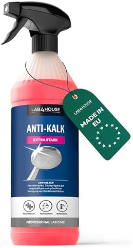 Lab4House | Anti-Kalk 1000 ml Spray | Extra Starker Profi-Entkalker für Bad, Dusche & Küche | Entfernt Kalk, Rost & Urinstein