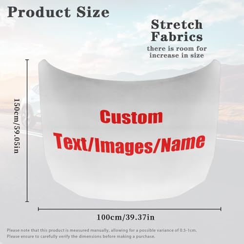Image of Customized Car Hood Cover for Automobiles, Car Bonnet Banner, Universal Fit, Elastic Polyester, Stretchable, Waterproof Automotive Hood Covers,Car Accessories