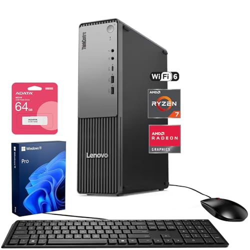Lenovo ThinkCentre Neo 55s SFF Business AI �f�X�N�g�b�v�AAMD Ryzen 7 250 (�ő�5.10GHz)�A32GB DDR5�A1TB SSD�AWi-Fi 7�ADP�A2���j�^�[4K�A�L��KB&�}�E�X�Ή��AWi
