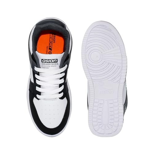 Image of ASIAN Boy's Tarzan-04 Kids Casual White Sneaker with Lightweight Synthetic Upper Lace-Up Shoes for Kid's & Boy's
