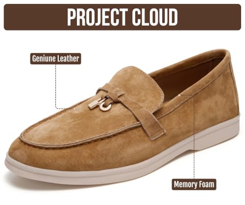 Image of Project Cloud 100% Genuine Leather Slip-on Casual Loafers for Women