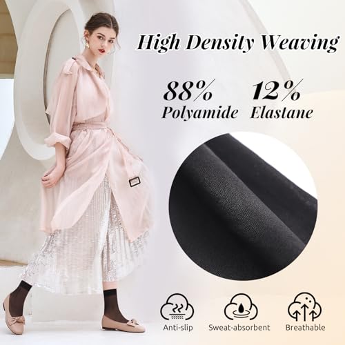 10 Pairs Ankle Socks for Women 20D Sheer Soft Tight Nylon Hosiery with Reinforced Toe4