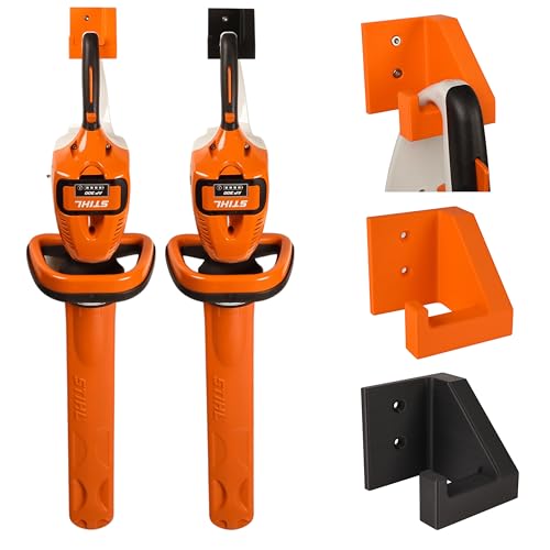 Halterung passend für STIHL HSA Akku Heckenschere Wandhalterung Gerätehalterung Zubehör Befestigung (Orange)