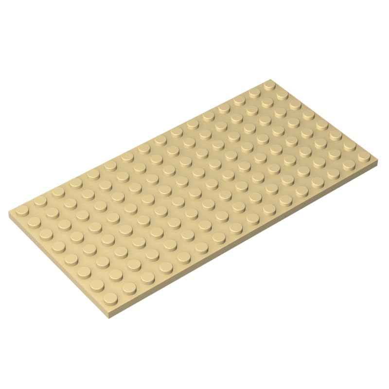 92438 Foundation Plate Plate 8x16 5Pieces GDS-529 Compatible with Lego Building Blocks Color:Tan — image 1