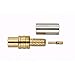 Pomona 73029 Brass Straight Crimp MMCX Jack, RG174/U and RG316/U Cable, 50 ohms Impedance (Pack of 5)