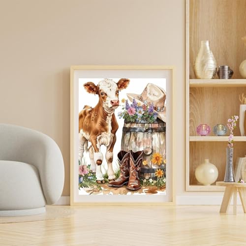 Peinture diamant adulte Cowboy HMDIIMGE broderie diamant kit complet 30x40 cm décoration maison