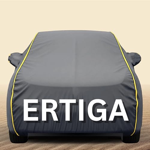 Image of 100% Waterproof Ertiga Car Cover Heavy Duty - Premium Polyester Car Body Cover, All Weather Outdoor Protection, UV Resistant, Dustproof, Windproof, Heat Resistant, Scratch Resistant (Grey)