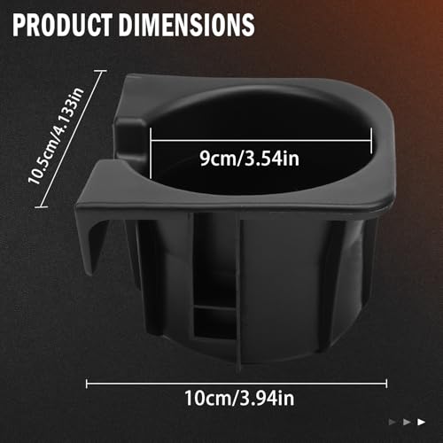 Image of Center Console Cup Holder Compatible with 2005-2017 Tacoma Cup Black Holder Inserts 66991-04012 66992-04012