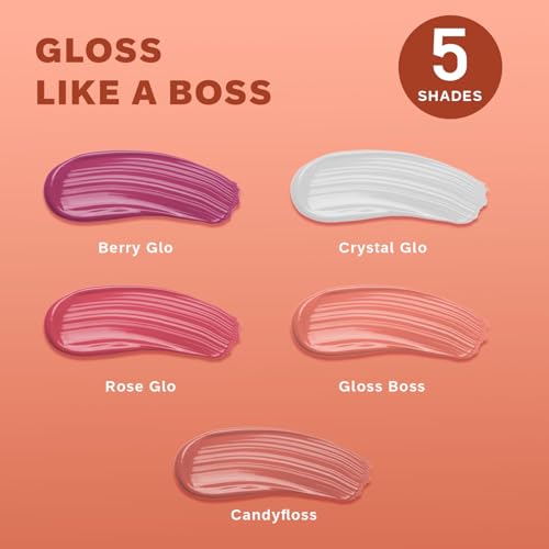Image of JAQULINE USA Glossalicious Lip Gloss | Glossy Finish | Nourishing with Jojoba Oil & Shea Butter | Lightweight & Non-Sticky | Hydrating Moisture | Vegan & Cruelty-Free | Candy floss, 3.5ml