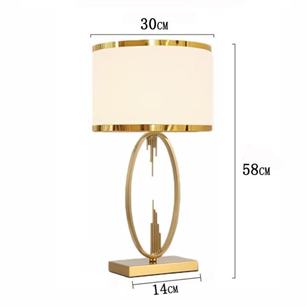 Lampada post moderna, luce notturna ambientale sul comodino della | Lusso post moderno, base in metallo, paralume in tessuto, dimmerabile, luce ambientale(White,Large)