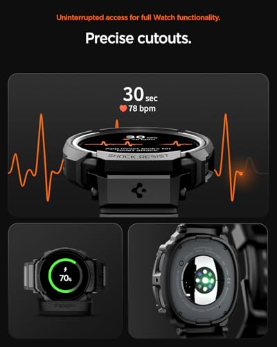 Spigen Rugged Armor Pro Case with Strap for Samsung Galaxy Watch 9/8 44mm - image 6