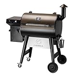 Z GRILLS 7002F/7002C 2021 Upgraded Wood Pellet Grill Smoker Portable for Outdoor BBQ, 8 in 1 BBQ Grill and Smoker with Digital Temperature Control, Hopper Clean-Out, 697 sq. in (Rain Cover Included)
