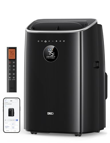 DREO Portable Air Conditioners, 6000 BTU (DOE) AC Unit for Bedroom with Drainage-free Cooling...