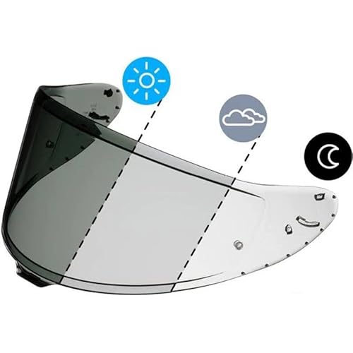 The Helmet Shop RF-1400 Visor - CWR-F2 NXR 2 Z8 Pinlock Ready RF 1400 Visor Made from Shatter & Scratch Resistant Polycarbonate, Blocks 99% UVA/UVB, Fits Like OEM (Photochromic Clear/Smoke)