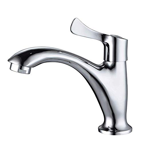 Robinet de lavabo argenté en cuivre pour salle de bains sous comptoir