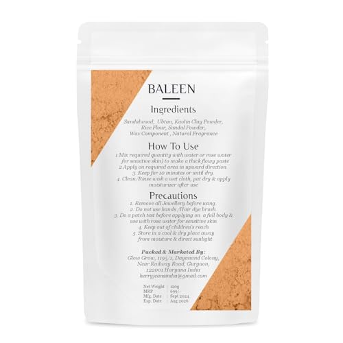 Image of BALEEN Bikini Wax Powder Women with Ubtan & Sandalwood 120 Gm (Pack Of 6) | Painless Herbal Hair Removal Powder for women Bikini Area, Legs, Hands & Underarms with No Harmful Chemicals, No Irritation, No Skin Rashes